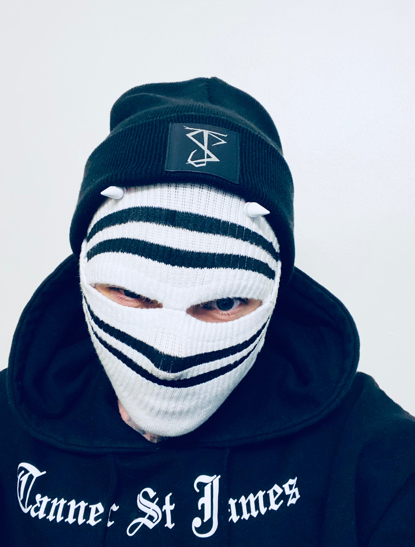 Black logo beanie