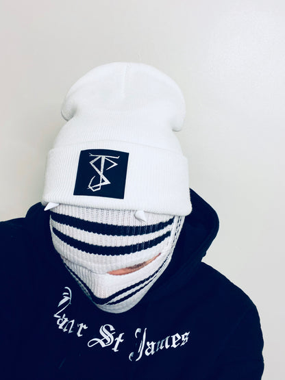 White Logo Beanie