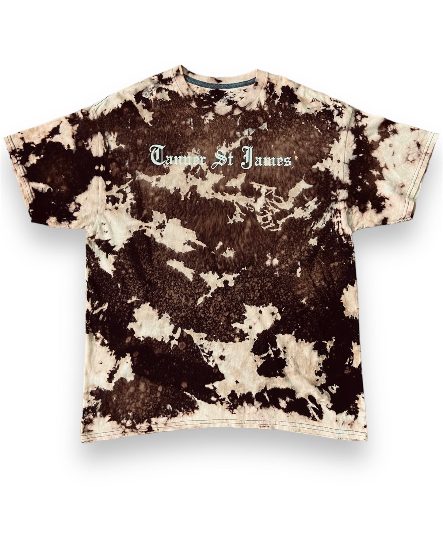 Distressed Bleach Tee Front Flat