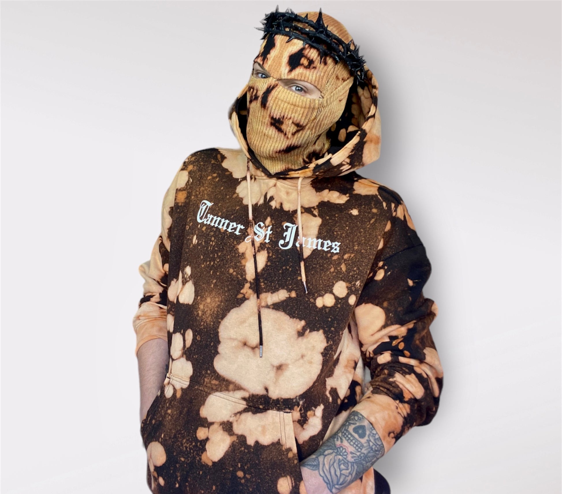 distressed Bleach hoodie front