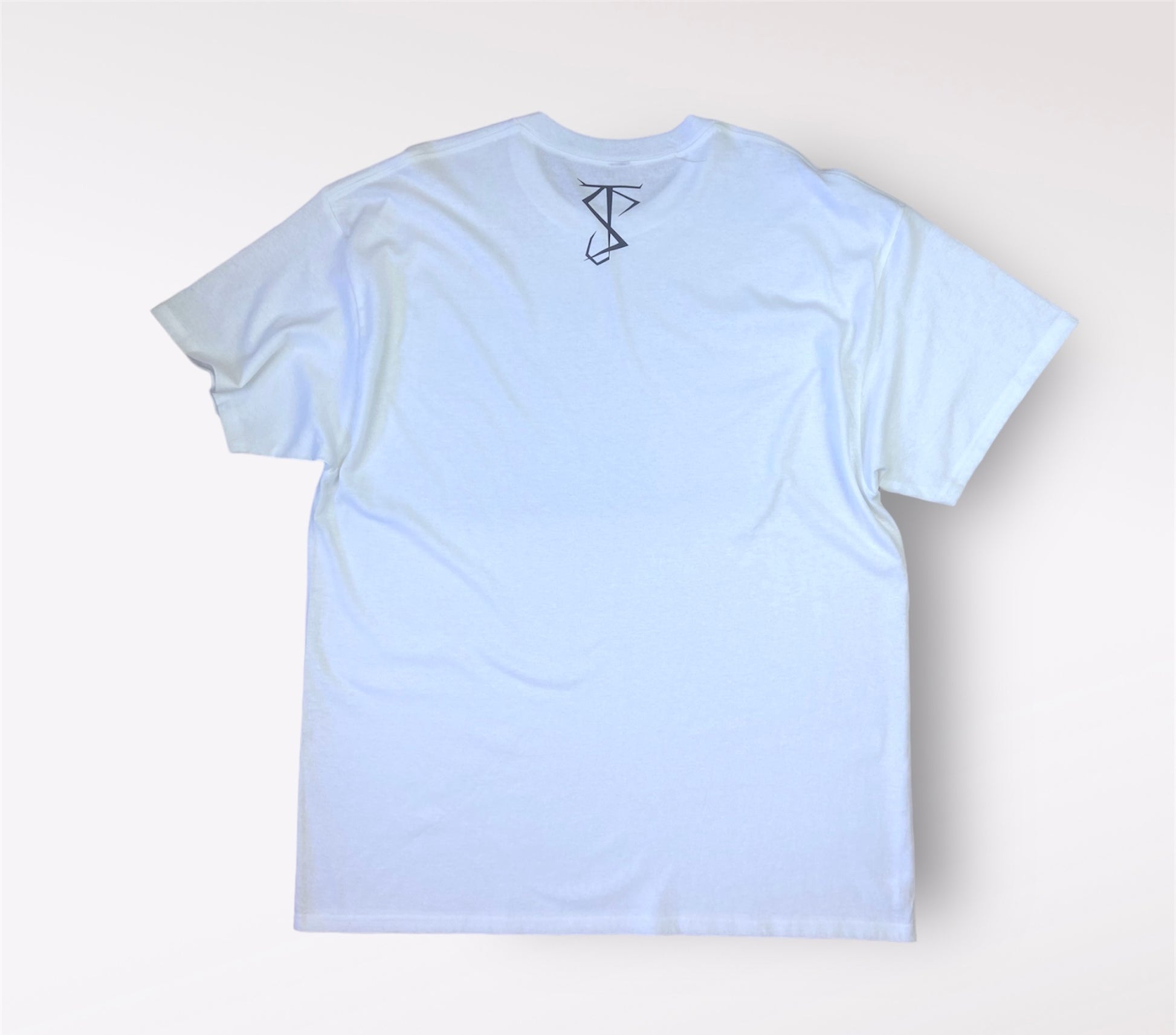 Signature Tee White Back Flat