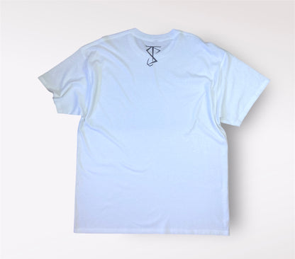 Signature Tee White Back Flat