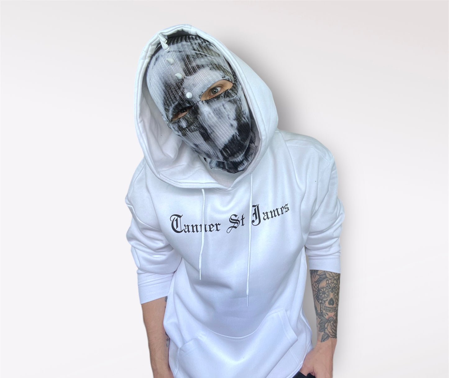 Signature TannerStJames Hoodie White Front