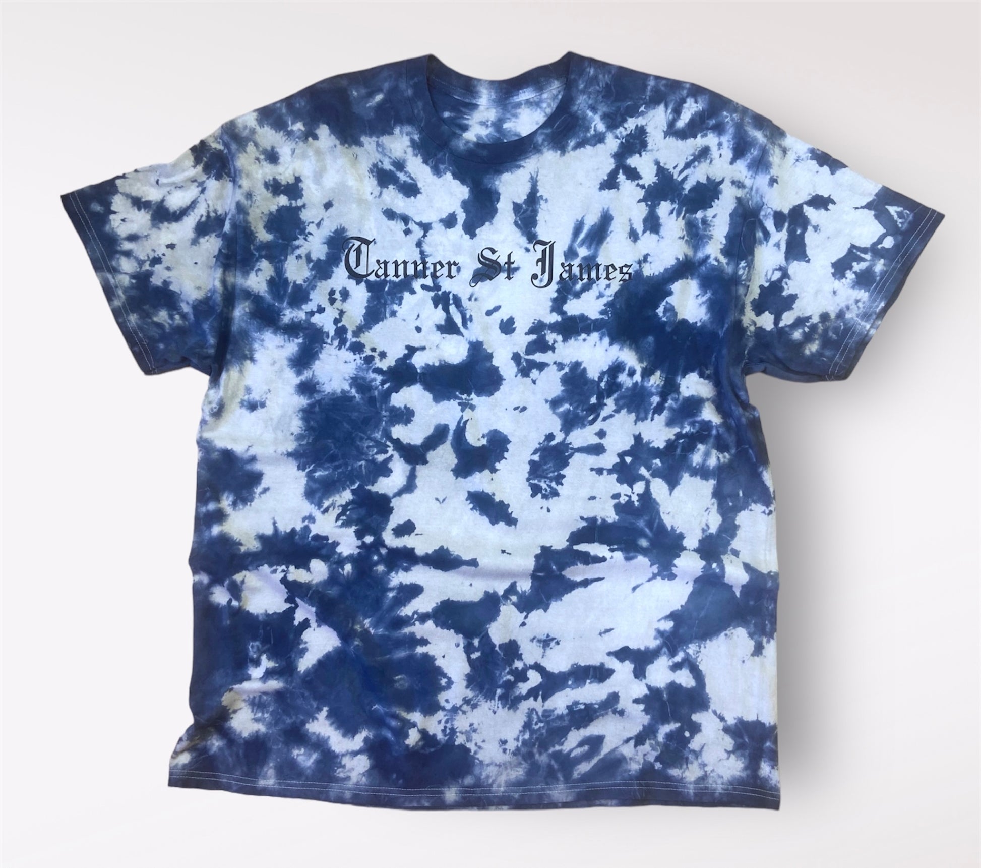 Blue Distressed Tee FrontFlat