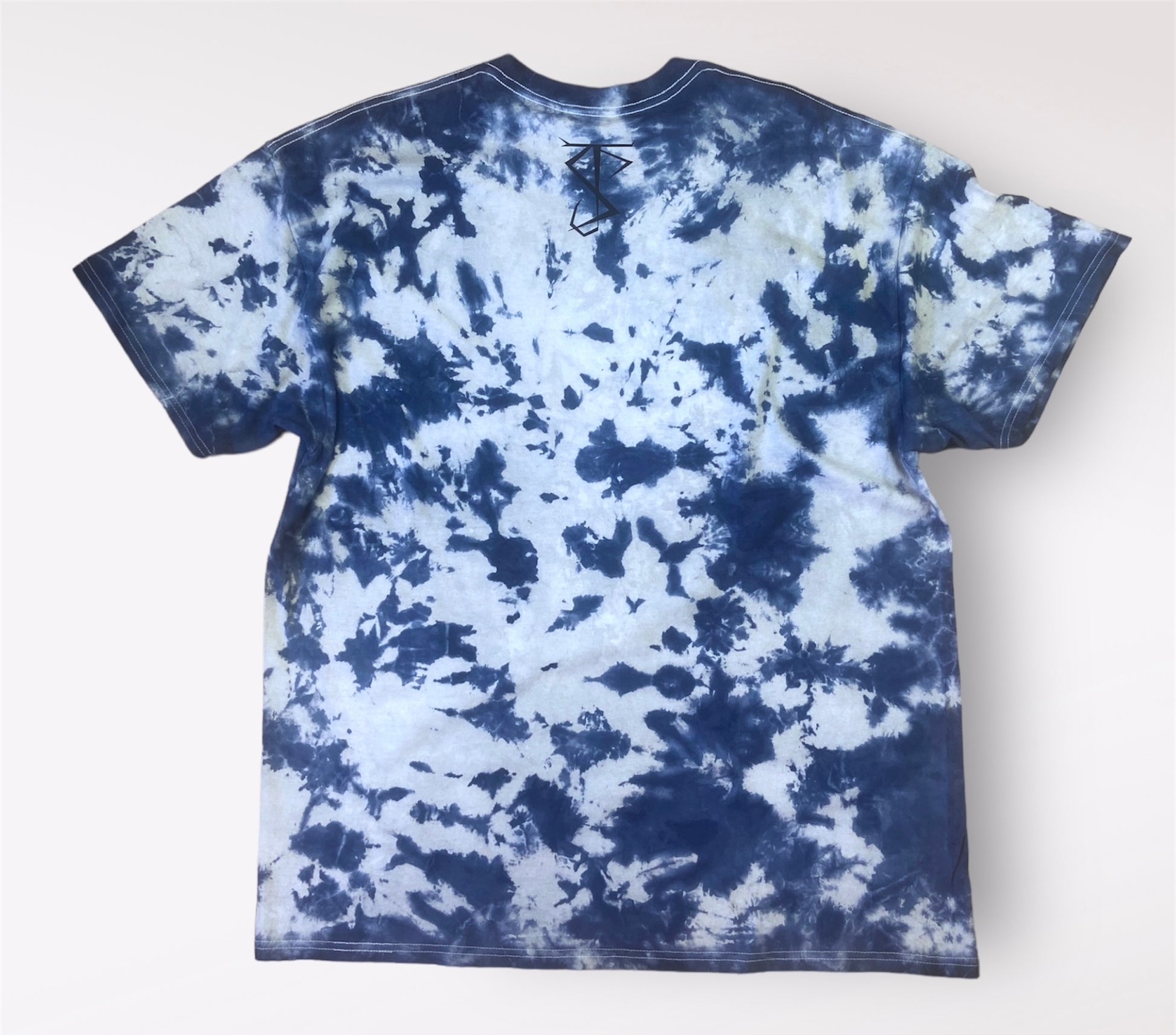 Blue Distressed Tee BackFlat