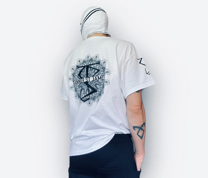 Mandala Tee White Back Side 